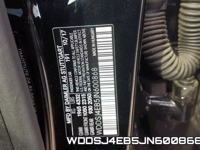 WDDSJ4EB5JN600868 фото 2