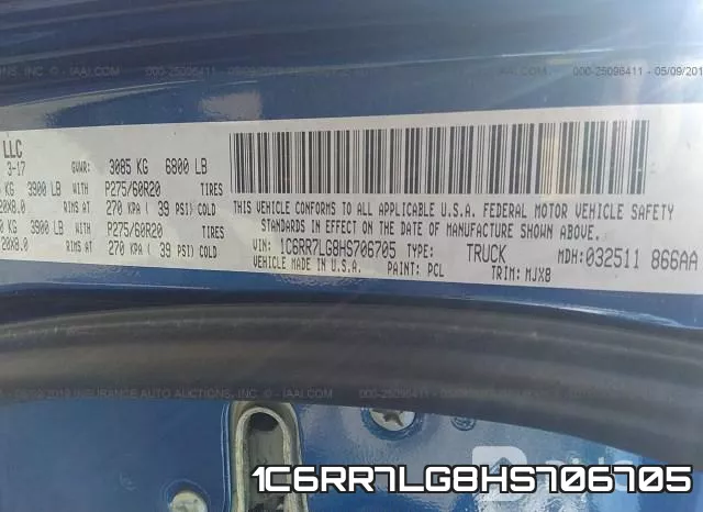 1C6RR7LG8HS706705 фото 10