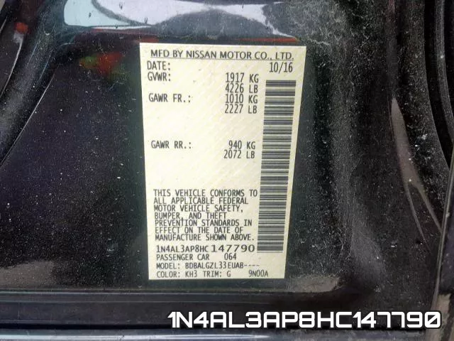1N4AL3AP8HC147790 фото 2