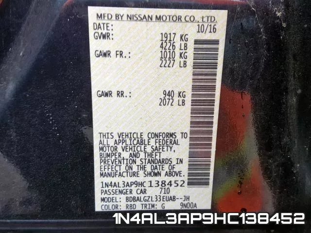 1N4AL3AP9HC138452 фото 2