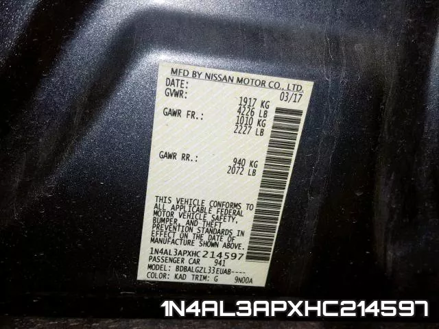 1N4AL3APXHC214597 фото 2