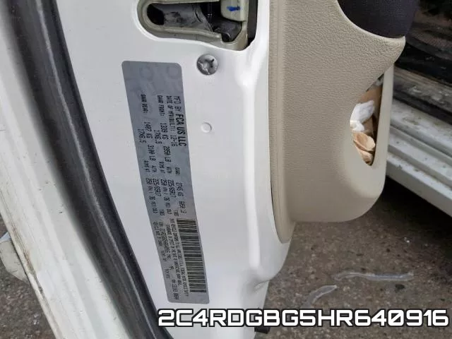 2C4RDGBG5HR640916 фото 2