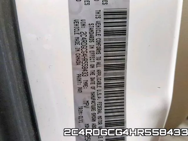2C4RDGCG4HR558433 фото 2