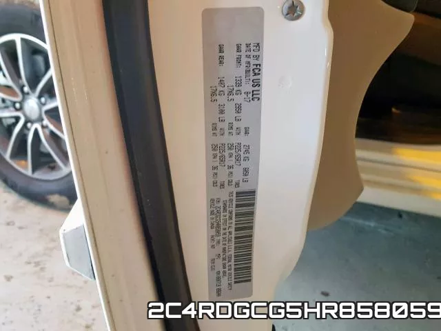 2C4RDGCG5HR858059 фото 2