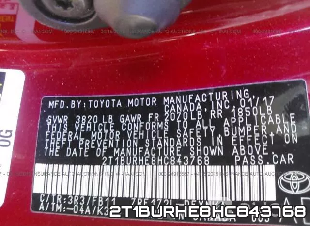 2T1BURHE8HC843768 фото 10