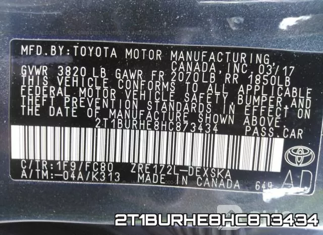 2T1BURHE8HC873434 фото 10
