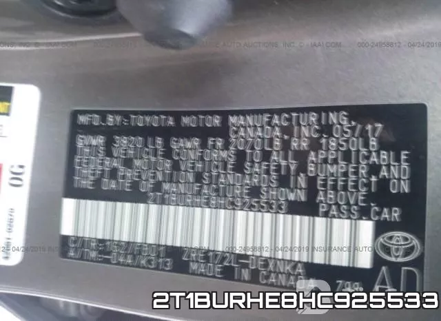 2T1BURHE8HC925533 фото 9