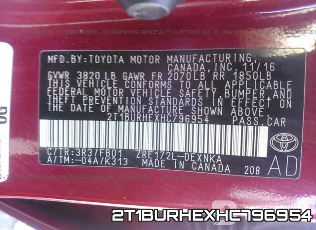 2T1BURHEXHC796954 фото 9