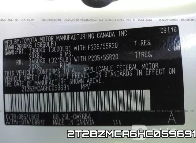 2T2BZMCA6HC059691 фото 10