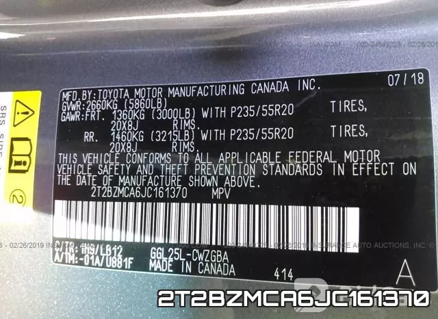 2T2BZMCA6JC161370 фото 9