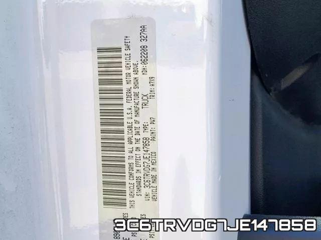 3C6TRVDG7JE147858 фото 2