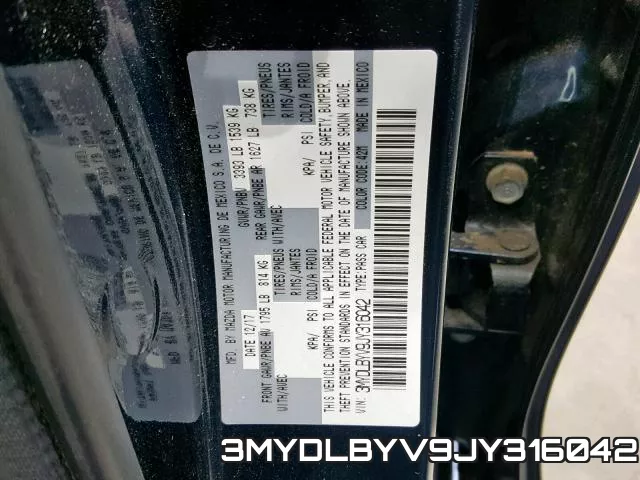 3MYDLBYV9JY316042 фото 2