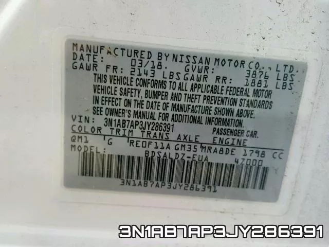3N1AB7AP3JY286391 фото 2