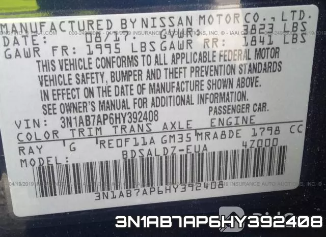 3N1AB7AP6HY392408 фото 10