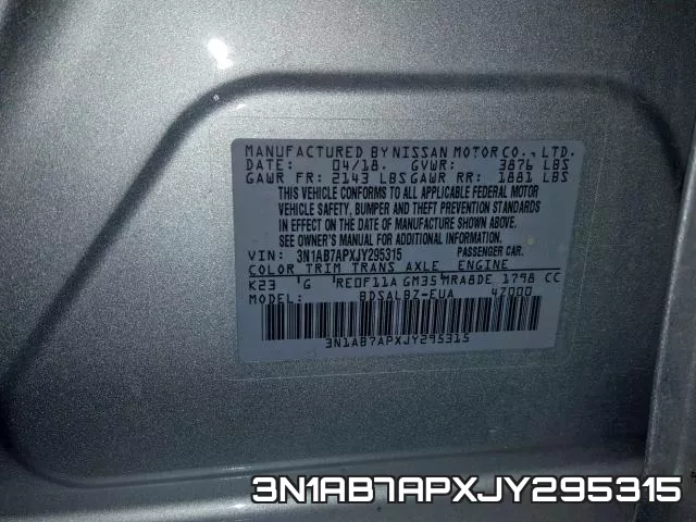 3N1AB7APXJY295315 фото 2