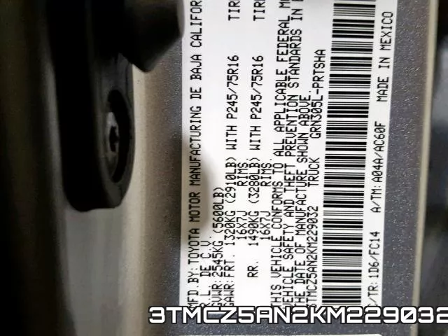 3TMCZ5AN2KM229032 фото 2