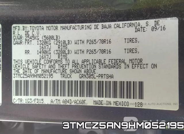 3TMCZ5AN9HM052195 фото 10
