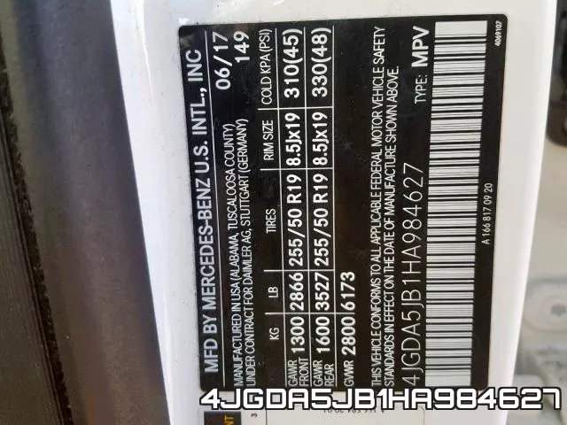 4JGDA5JB1HA984627 фото 2