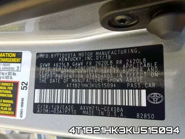4T1B21HK3KU515094 фото 2