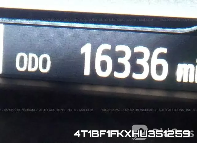 4T1BF1FKXHU351259 фото 8