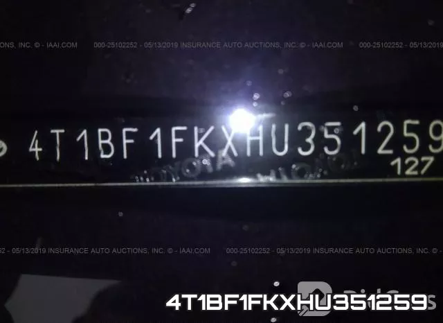 4T1BF1FKXHU351259 фото 10