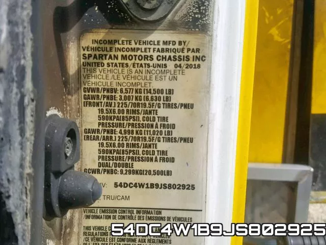 54DC4W1B9JS802925 фото 2