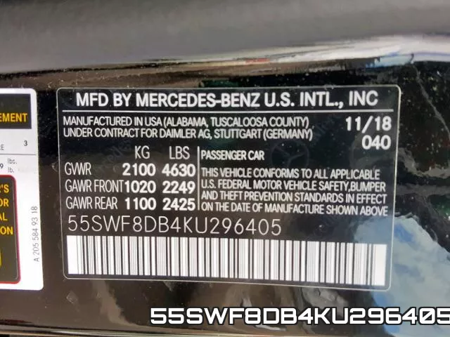 55SWF8DB4KU296405 фото 2