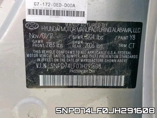 5NPD74LF0JH291608 фото 2