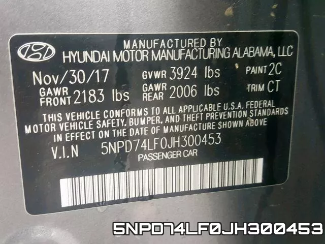 5NPD74LF0JH300453 фото 2