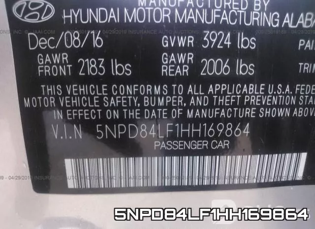 5NPD84LF1HH169864 фото 10