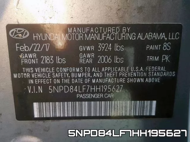 5NPD84LF7HH195627 фото 2