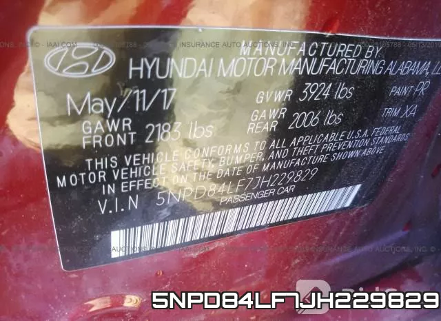 5NPD84LF7JH229829 фото 10