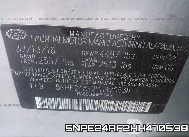 5NPE24AF2HH470538 фото 10