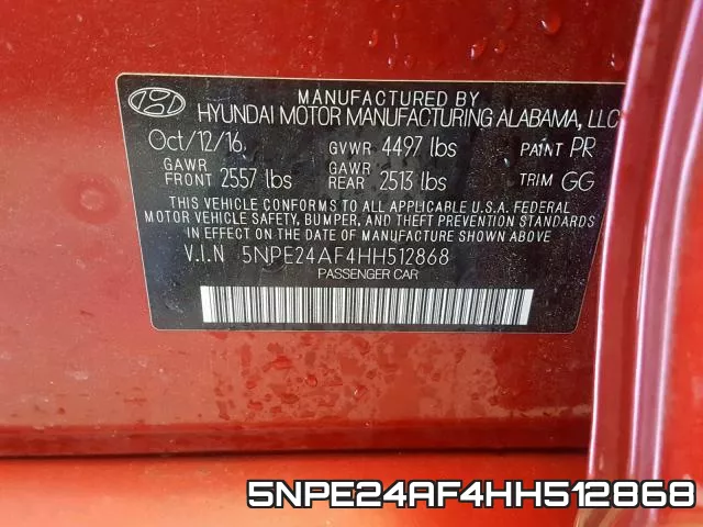 5NPE24AF4HH512868 фото 2