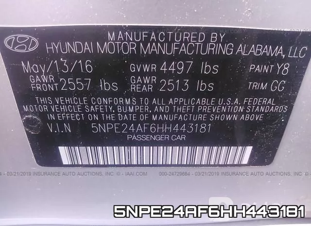 5NPE24AF6HH443181 фото 10