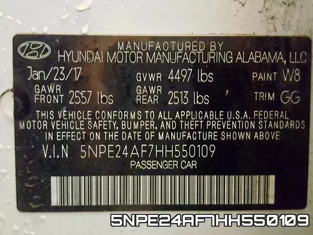 5NPE24AF7HH550109 фото 2