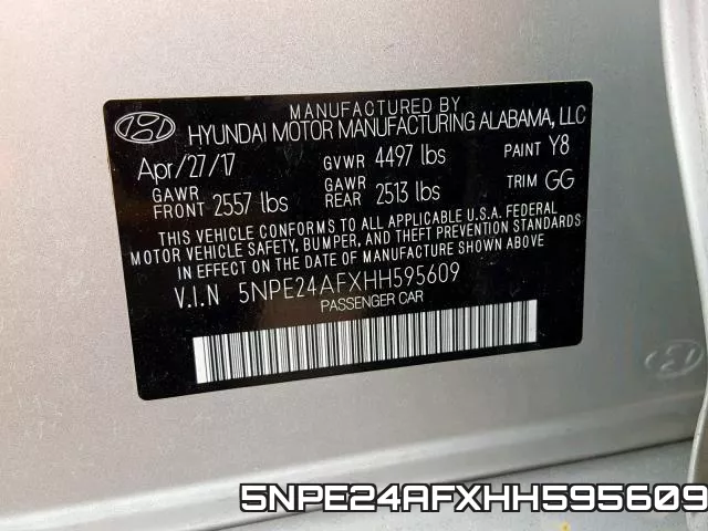 5NPE24AFXHH595609 фото 2