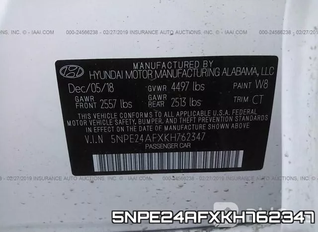 5NPE24AFXKH762347 фото 9