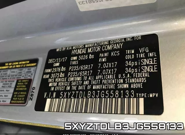 5XYZTDLB3JG558133 фото 10