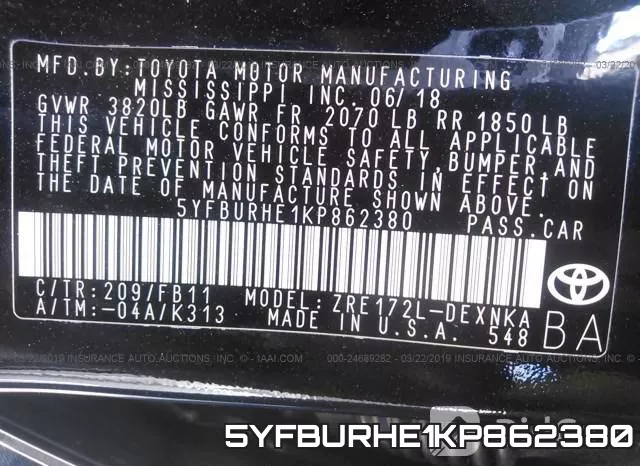 5YFBURHE1KP862380 фото 10