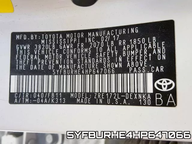 5YFBURHE4HP647066 фото 2