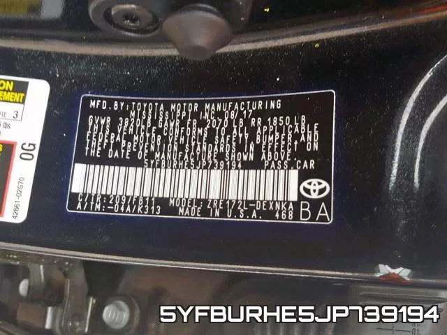 5YFBURHE5JP739194 фото 2