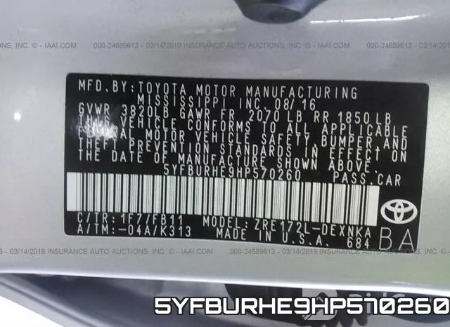 5YFBURHE9HP570260 фото 10