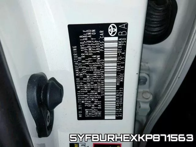 5YFBURHEXKP871563 фото 2