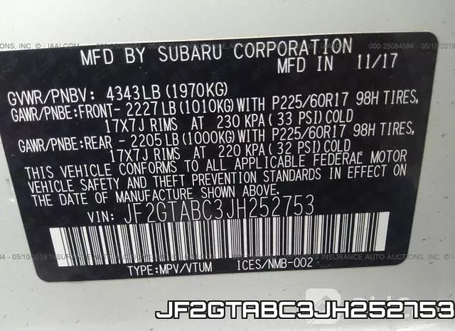 JF2GTABC3JH252753 фото 10