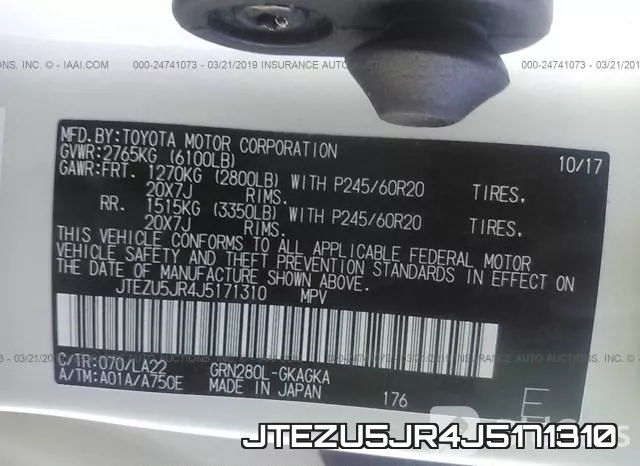 JTEZU5JR4J5171310 фото 10