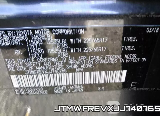 JTMWFREVXJJ740765 фото 10