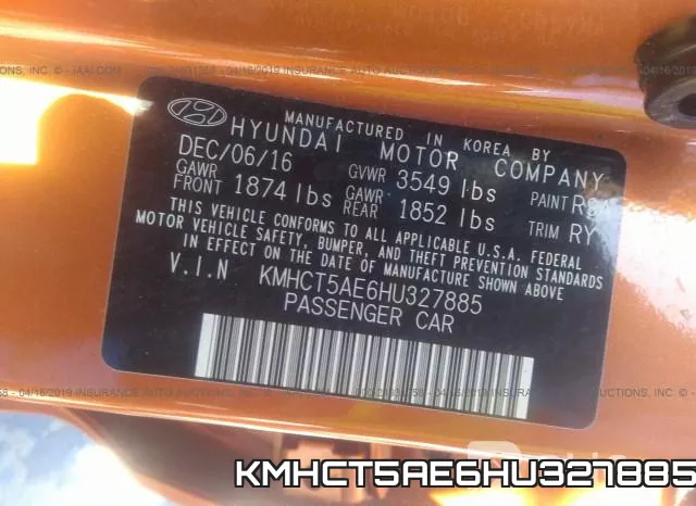 KMHCT5AE6HU327885 фото 10