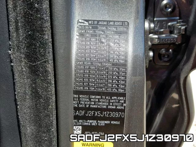 SADFJ2FX5J1Z30970 фото 2
