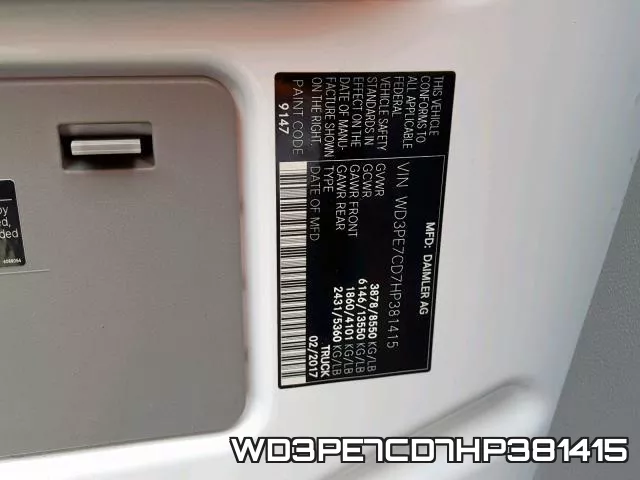 WD3PE7CD7HP381415 фото 2